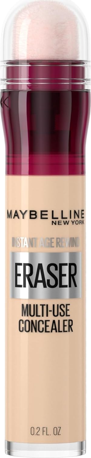 Maybelline Instant Age Rewind Eraser Dark Circles Treatment Multi-Use Concealer, 100, 1 Count (Packaging May Vary)