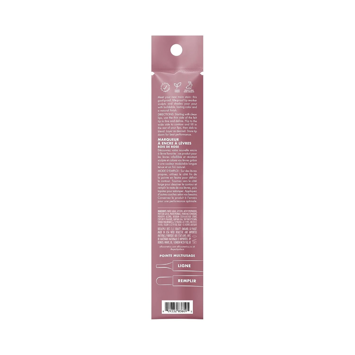 e.l.f. Main Stain Lip Marker, Rose Macaron