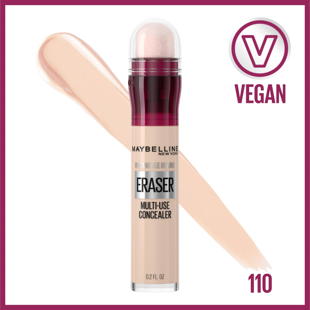 Maybelline Instant Age Rewind Eraser Dark Circles Treatment Multi-Use Concealer, 100, 1 Count (Packaging May Vary)