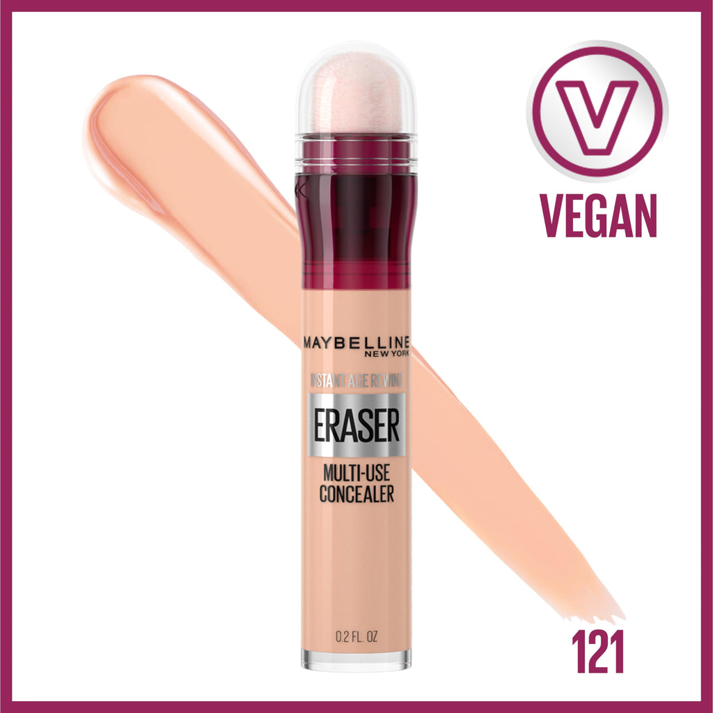 Maybelline Instant Age Rewind Eraser Dark Circles Treatment Multi-Use Concealer, 100, 1 Count (Packaging May Vary)
