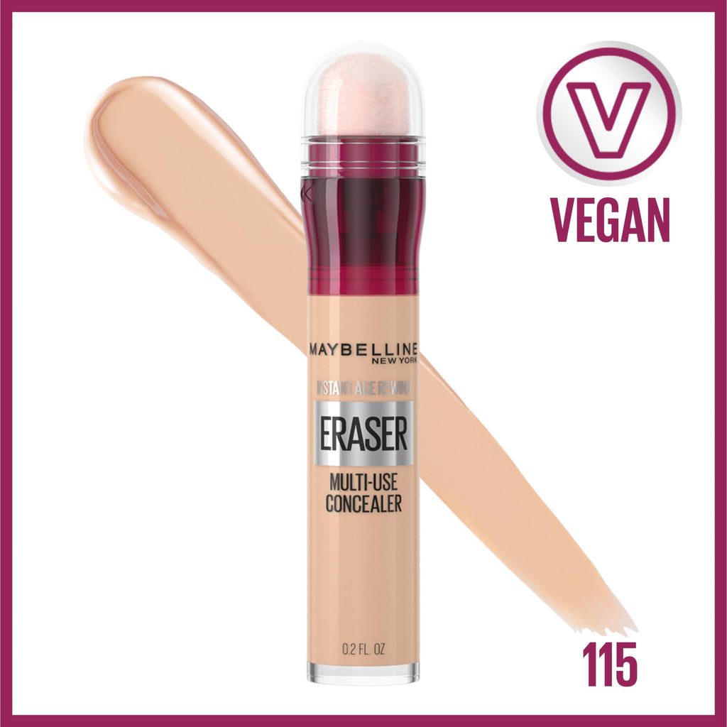 Maybelline Instant Age Rewind Eraser Dark Circles Treatment Multi-Use Concealer, 100, 1 Count (Packaging May Vary)