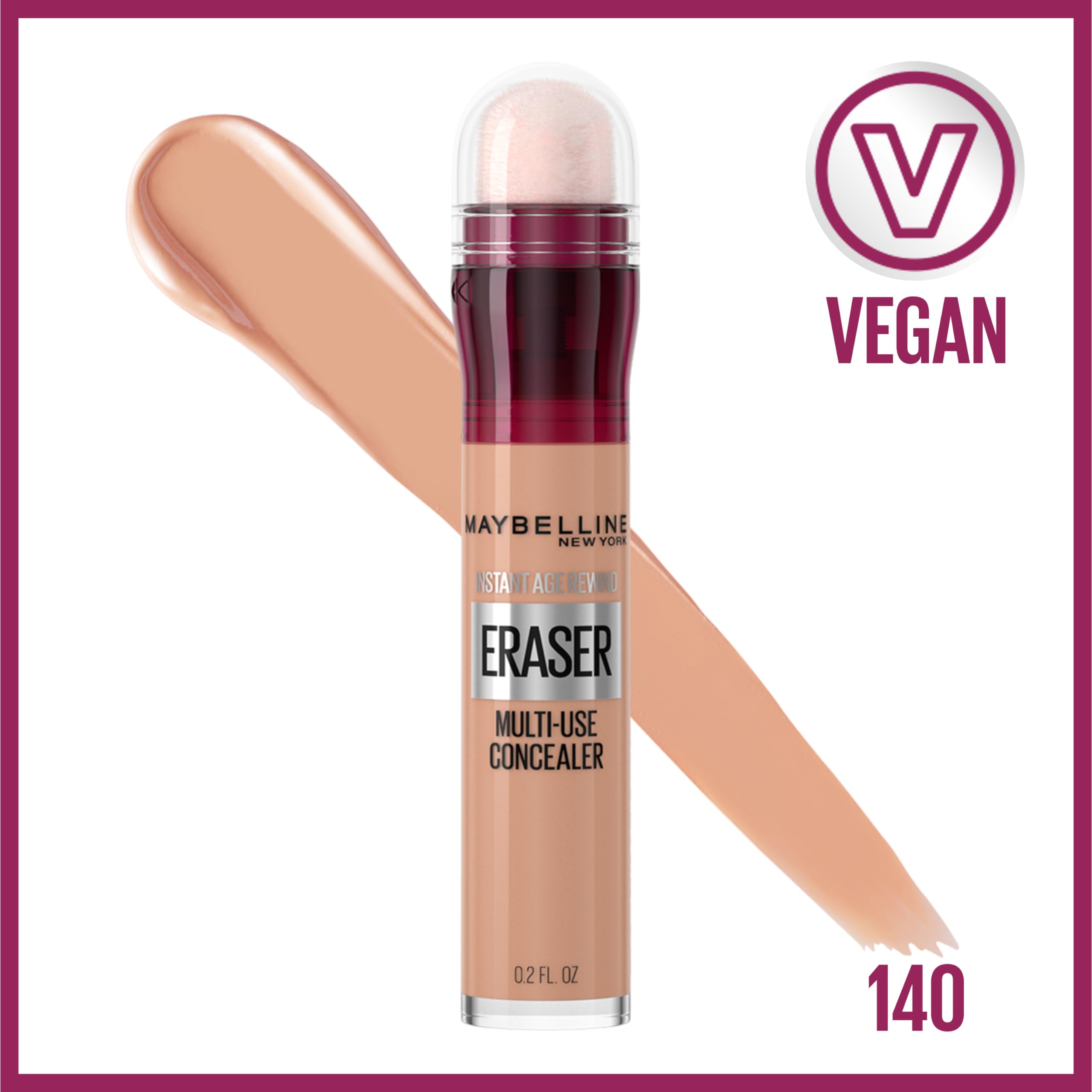 Maybelline Instant Age Rewind Eraser Dark Circles Treatment Multi-Use Concealer, 100, 1 Count (Packaging May Vary)