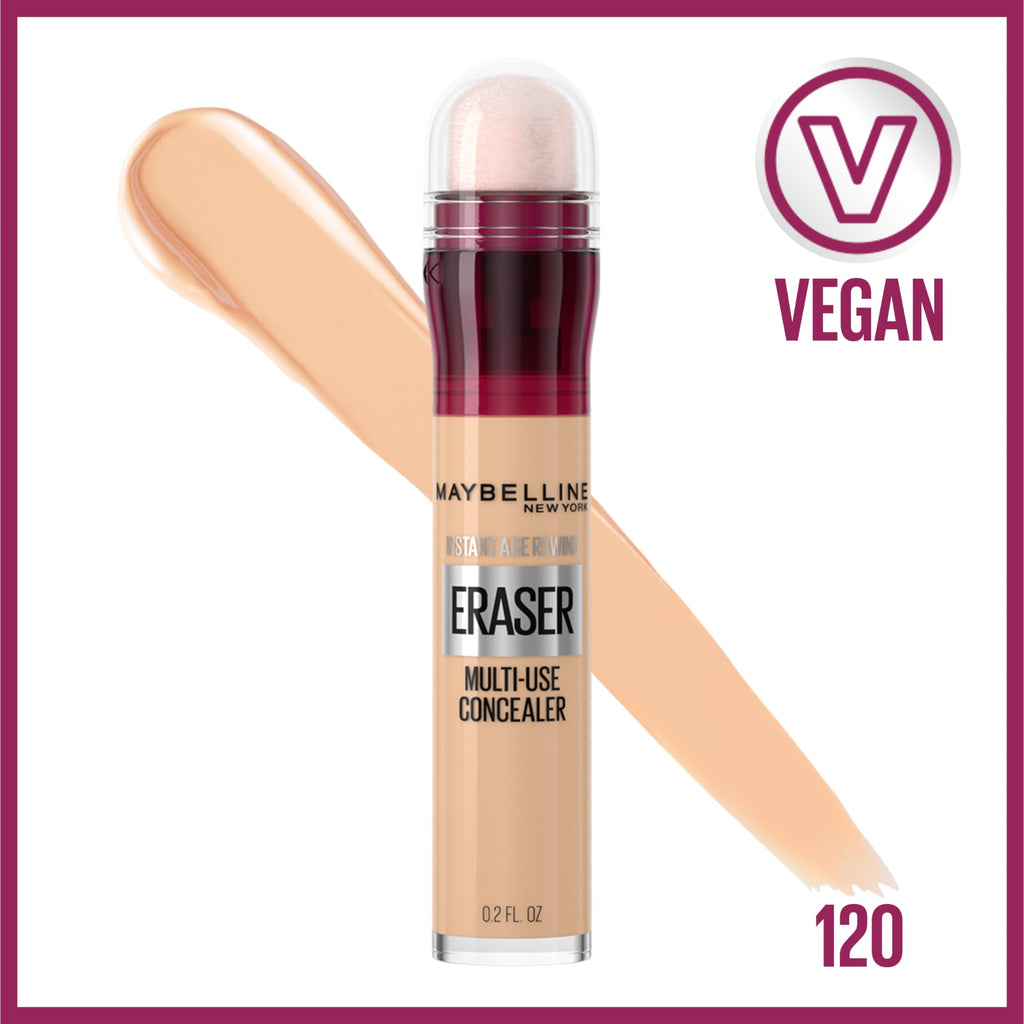 Maybelline Instant Age Rewind Eraser Dark Circles Treatment Multi-Use Concealer, 100, 1 Count (Packaging May Vary)