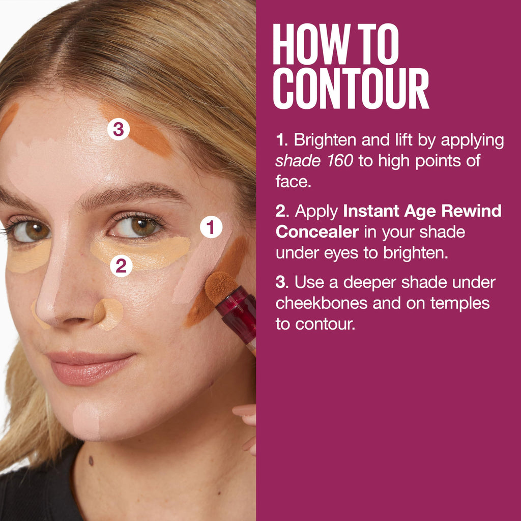 Maybelline Instant Age Rewind Eraser Dark Circles Treatment Multi-Use Concealer, 100, 1 Count (Packaging May Vary)